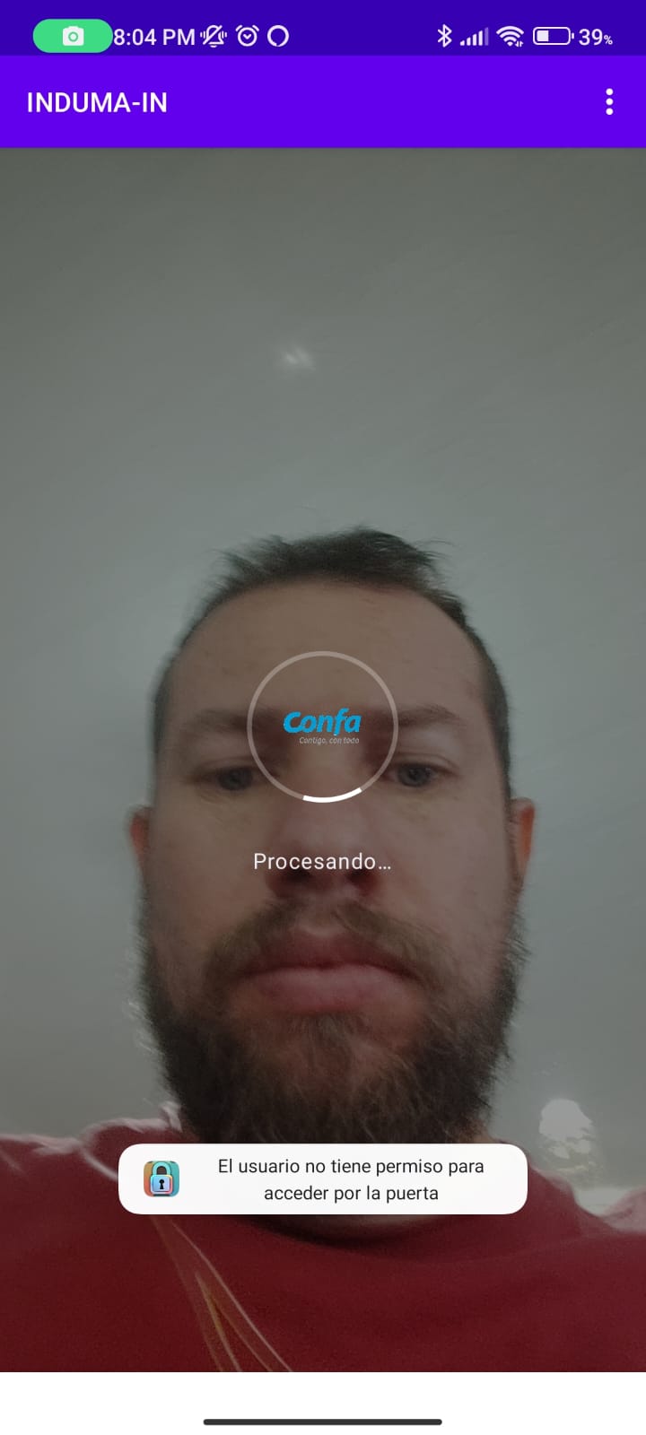 Pantallazo Cerradura Confa